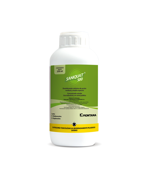 Saniquat® 500 (Uso industrial y doméstico) venta programa de bioseguridad desinfectantes