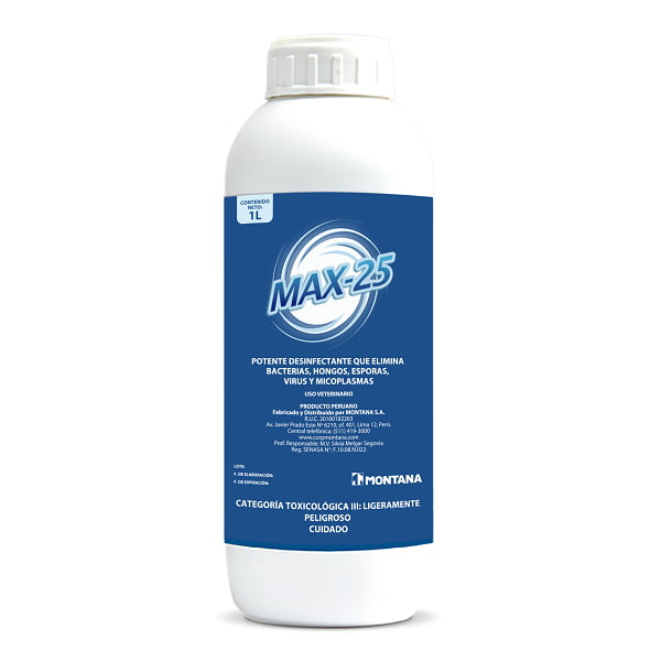 Max-25 (Uso Pecuario) venta Programa de Bioseguridad Desinfectantes